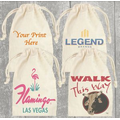 Custom Printed Drawstring Cotton Bag 5.75"x9.75"